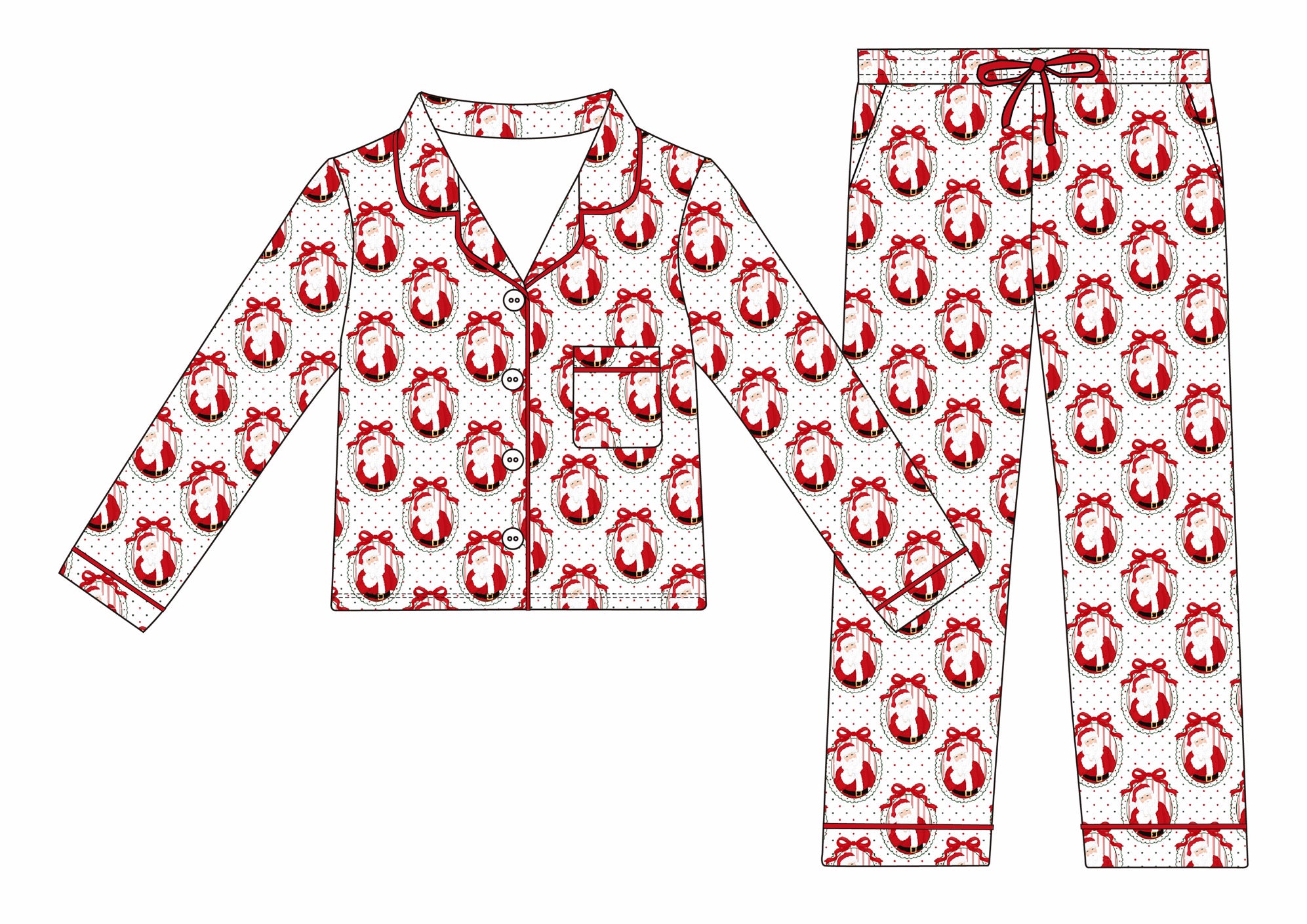 Vintage Santa wishes women's lounge set