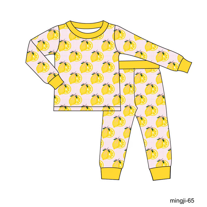 Lemons and bows lounge wear set