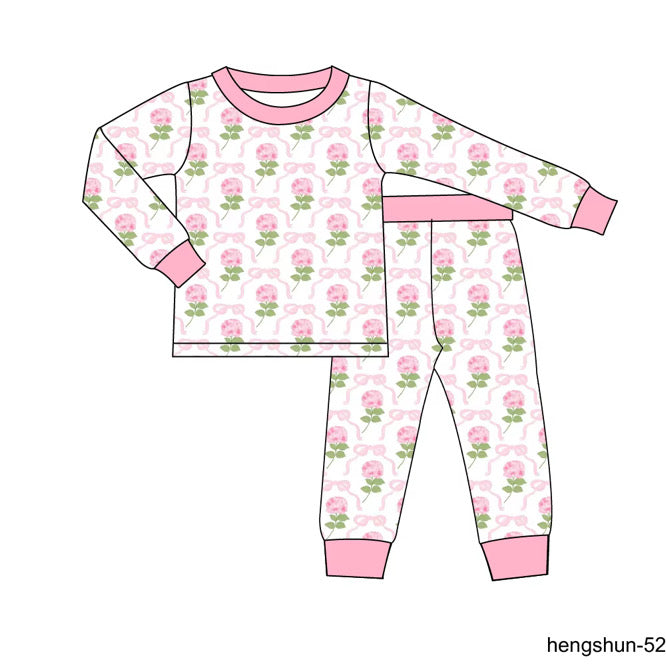 Pink hydrangeas lounge wear