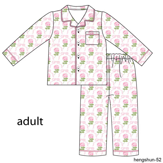 Pink hydrangeas women's lounge set