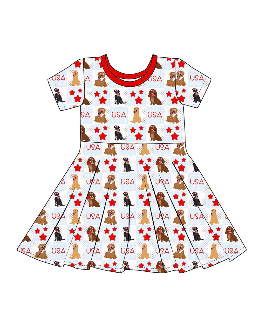 All-American Pups dress